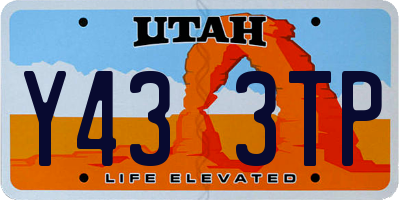 UT license plate Y433TP