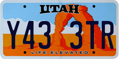 UT license plate Y433TR