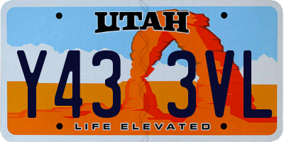UT license plate Y433VL