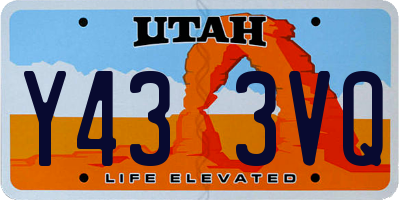 UT license plate Y433VQ