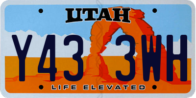 UT license plate Y433WH