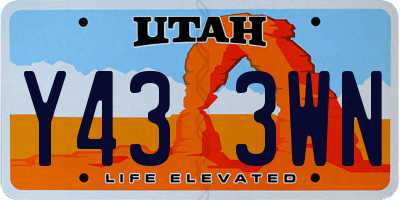 UT license plate Y433WN