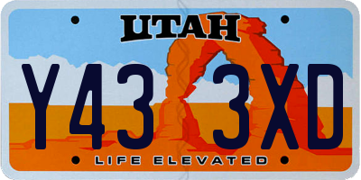 UT license plate Y433XD