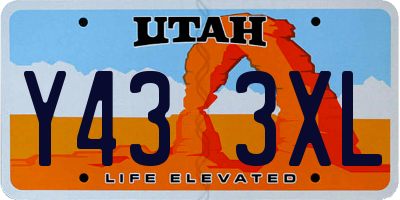 UT license plate Y433XL