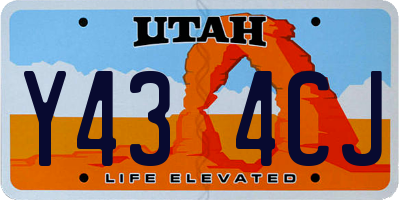 UT license plate Y434CJ