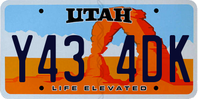 UT license plate Y434DK