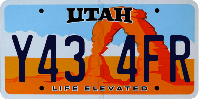 UT license plate Y434FR