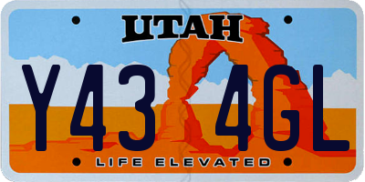 UT license plate Y434GL