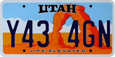 UT license plate Y434GN