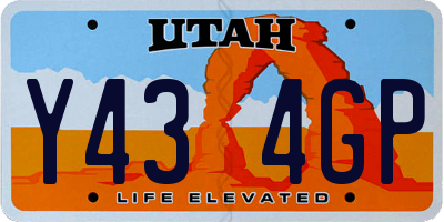 UT license plate Y434GP