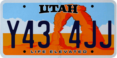 UT license plate Y434JJ
