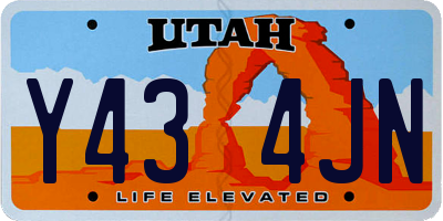 UT license plate Y434JN