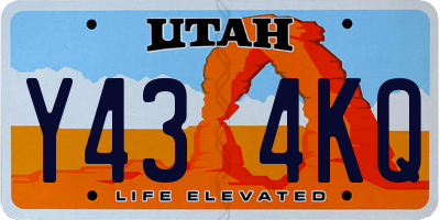 UT license plate Y434KQ