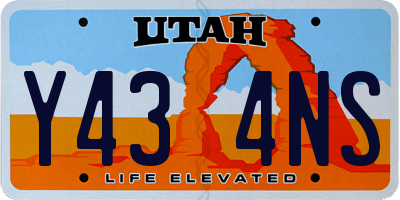 UT license plate Y434NS