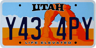 UT license plate Y434PY