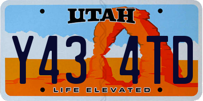 UT license plate Y434TD