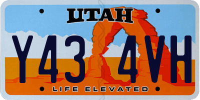 UT license plate Y434VH