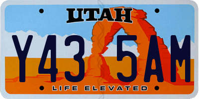 UT license plate Y435AM