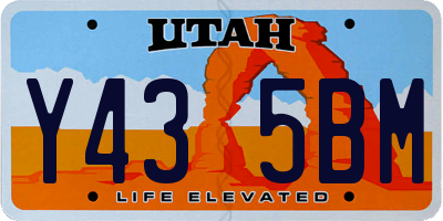 UT license plate Y435BM