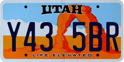 UT license plate Y435BR