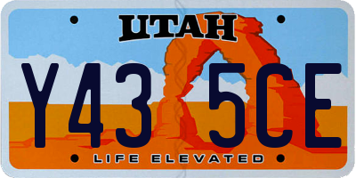 UT license plate Y435CE