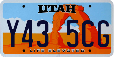 UT license plate Y435CG