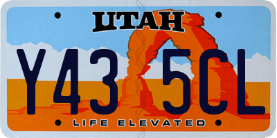 UT license plate Y435CL
