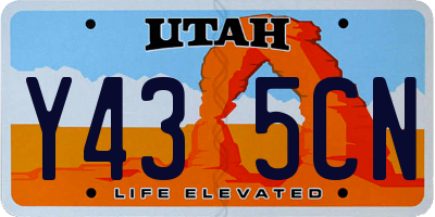 UT license plate Y435CN