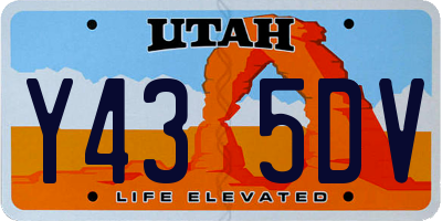 UT license plate Y435DV