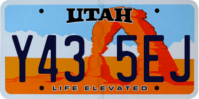 UT license plate Y435EJ
