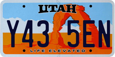 UT license plate Y435EN