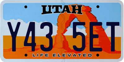 UT license plate Y435ET