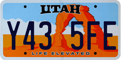 UT license plate Y435FE