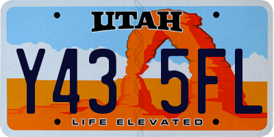 UT license plate Y435FL