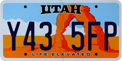 UT license plate Y435FP