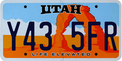 UT license plate Y435FR
