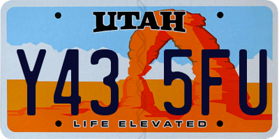 UT license plate Y435FU