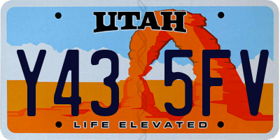 UT license plate Y435FV