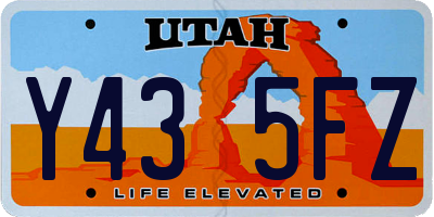 UT license plate Y435FZ
