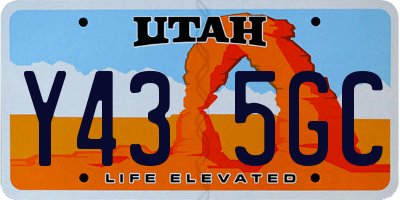 UT license plate Y435GC