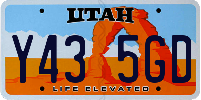 UT license plate Y435GD