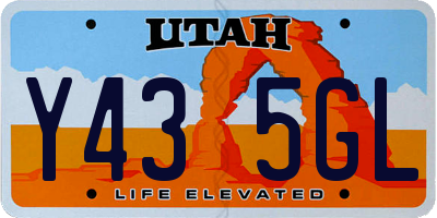 UT license plate Y435GL