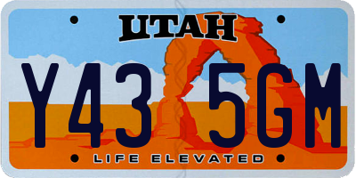 UT license plate Y435GM
