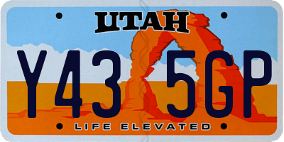UT license plate Y435GP