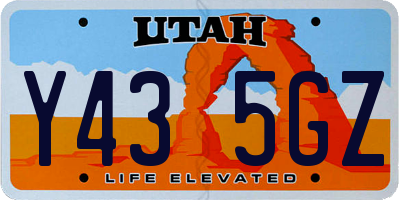 UT license plate Y435GZ