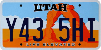 UT license plate Y435HI