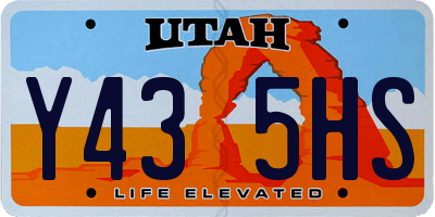 UT license plate Y435HS