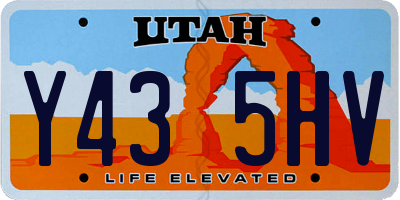 UT license plate Y435HV