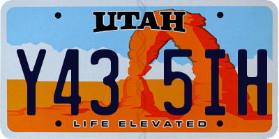 UT license plate Y435IH