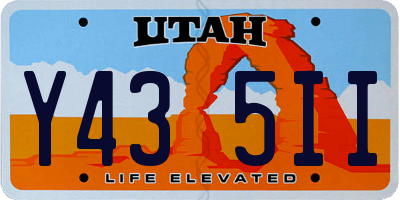 UT license plate Y435II